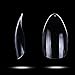ECBASKET 500 PCS Clear Nail Tips Talon False Nails Short Pointy Fake Nails 10 sizes Full Cover Artificial Nails with Bag