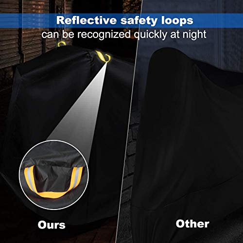 HONZUEN Waterdichte Fietshoes met Slotgaten, Scheurbestendig 210D Nylon Fietshoezen Bescherming Tegen Sneeuw, Stof… - Image 5