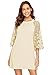 MakeMeChic Women's Casual Crewneck Half Sleeve Summer Chiffon Tunic Dress Brown XXL