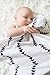 Kaydee Baby Organic Muslin Cotton Swaddle Blankets - Set of 2-47x47 Inch Large Unisex Swaddling Blanket - Different Options Available (Feather & Arrows)