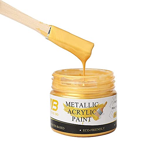 Acrylic Gold Paint, 100ml Metallic Gold Leaf Paint, Gold Paint for