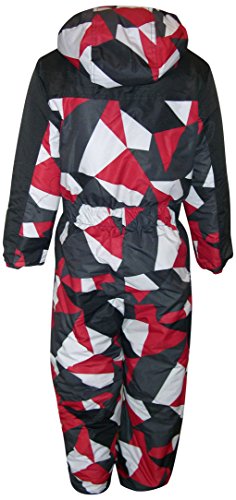 Pulse Little Boys and Toddler 1 Piece Snowsuit Coveralls (Small, Red Maze)