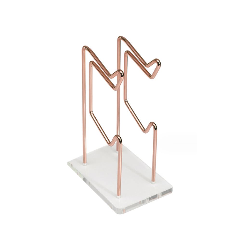 ARFUKA 2-Tier Universal Game Controller Headset Holder Stand Dual Controller Holder Gaming Accessories for Desktop Gamer Rose Gold
