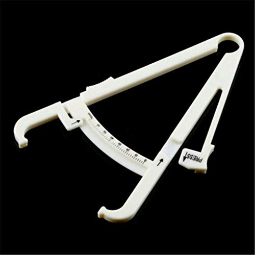 Hongxin Measuring Caliper,Body Fat Caliper Skin Analyzer Measure Charts Fitness Slim Keep Health Tester,Personal Body Fat Caliper Fat Percentage Tester Body Fat Measure Tool Set (White) - Thumbnail 3