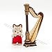 Odoria 1/12 Miniature Harp Dollhouse Musical Instruments Accessories