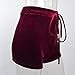 Daxin Womens Winter Velvet Soft Stretchy Shorts Clubwear High Waist Drawstring Hot Pants