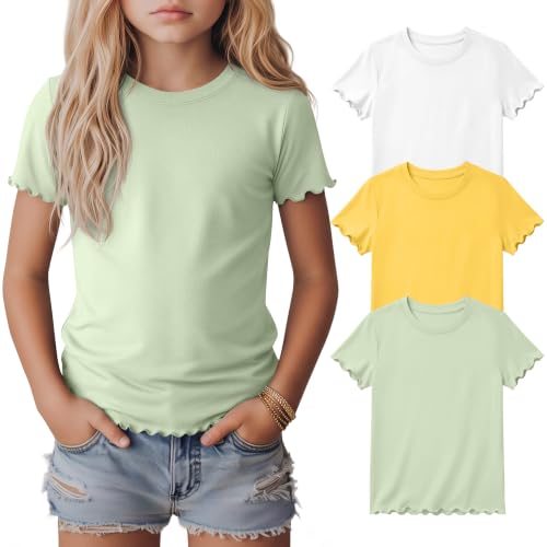 Girls Short Sleeve T Shirts 3 Pack