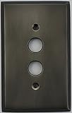 Antique Pewter 1 Gang Push Button Light Switch Wall Plate