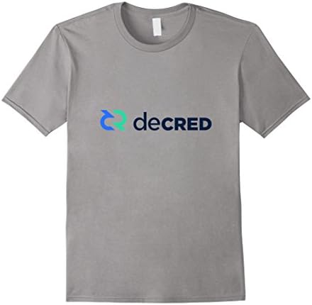 Mens Decred Crypto Altcoin Tee Shirt Large Slate