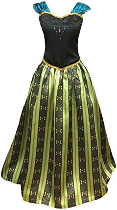 Adult Women Princess Elsa Anna Coronation Dress Costume (Women 18-22W, Olive)