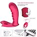 Wearable G Spot Butterfly Vibrator, Wireless Remote Control Clitoris Vibrating Dildo with 10 Vibration Pattern, Rechargeable Waterproof Female Masturbation Adult Sex Toys for Couple & Women, Red