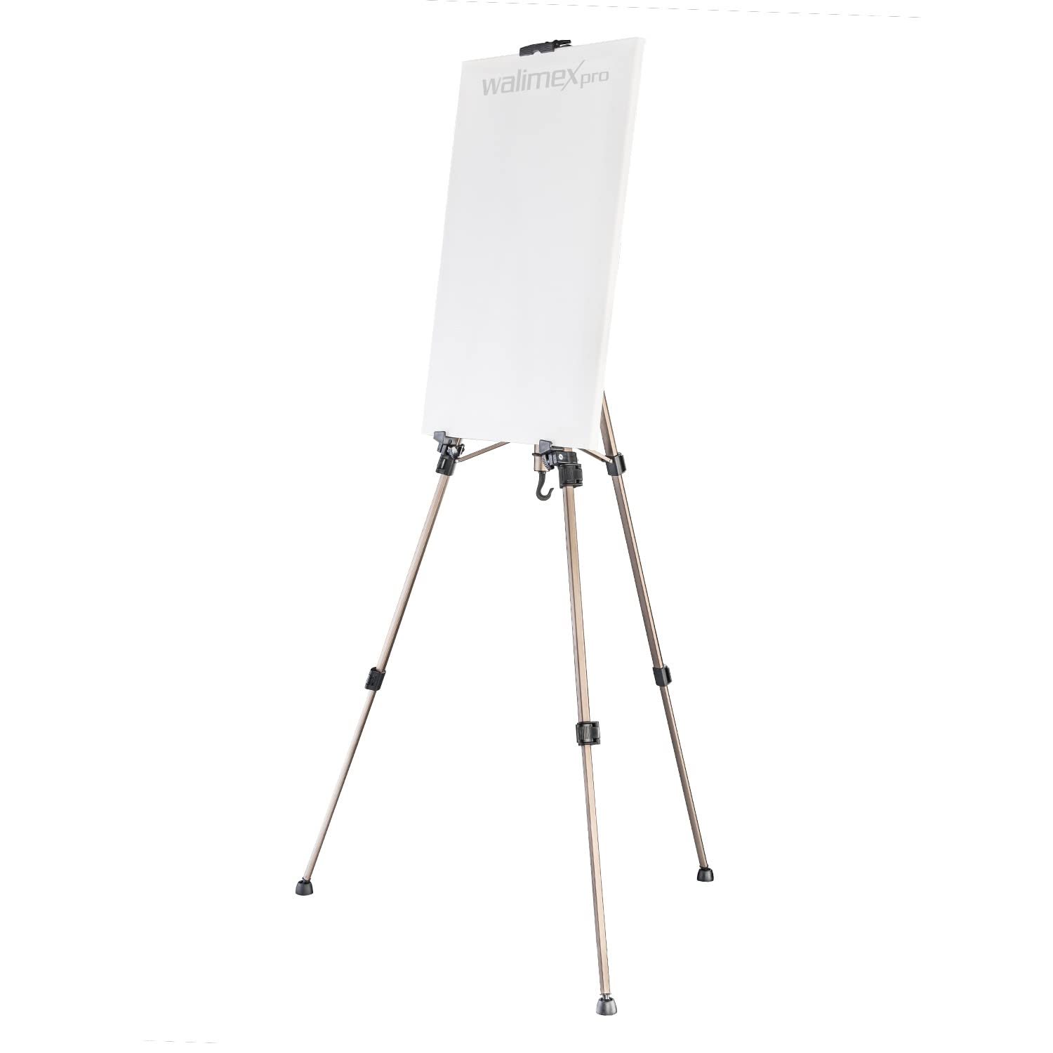 walimex Aluminum painting easel 150 cm (load capacity approx. 10 kg, incl. carrying bag) for canvases up to 74 cm high