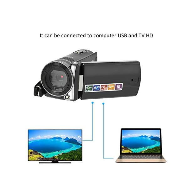 Dvh-450-Kamera, tragbarer Camcorder, 24-Millionen-Pixel-Kamera mit 18-fachem Digitalzoom, faltbarer 3-Zoll-Touchscreen… – Bild 6
