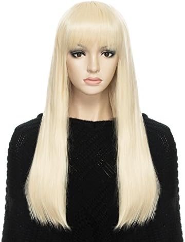DAOTS Wig 24-Inch Straight Cosplay Synthetic Wig for Women