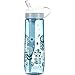 Brita 23.7 Ounce Hard Sided Water Bottle with 1 Filter, BPA Free, Printed Blue