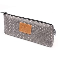 Keepax Pencil Case Big Capacity Storage Students Stationery Pouch Zipper Bag Marker Pen Bag Holder Desk Organizer Pouch Stationery for School & Office Supplies Cosmetic Bag (Dark Grey)
