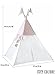 COZY CULTURE Teepee Tent for Kids and Toddler – Foldable Indian Playhouse for Girls w/Carry Bag & Decoration Banner + FREE Bonus Pole Flags, For Indoor and Outdoor Use