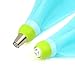 Piping Bag, MCIRCO 3 X Tricolor Couplers ColorSwirl 3-Color Convertors for Russian Piping Tips + 3 X Silicone Piping Bags Pastry Bag Reusable Icing Bag, Cupcake Cake Decorating Supplies(Small)