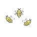 WINZIK Novelty Brooch Pin Set 3pcs Pretty Cute Bees Pattern Enamel-liked Lapel Pins Set Badges for Unisex Child Women Girls Clothes Bags Decor