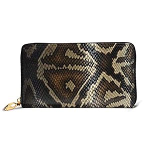 41JMp0ovNfL. SS300 AOOEDM Piel de Serpiente Impreso Cartera de Cuero Mujeres Damas Chica Adolescente Cremallera Monedero Embrague Bolso de… 41JMp0ovNfL. SS300