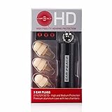 EarPeace HD Ear Plugs - High Fidelity Hearing Protection for Concerts & Music Professionals (Black/White)