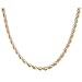 Gold Chain Necklace 18k Gold Plated 3mm French Rope Chain Jewelry