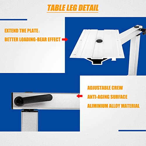 RV Table Leg Bracket with Height Adjust 360 Degree Rotation Removable