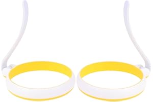 Ipetboom 2pcs Silicone Egg Rings with Handles, Nonstick Fried Egg and Pancake, Heat-resistant Cooking Rings