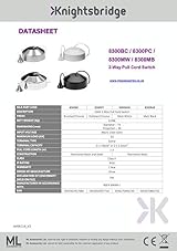 Knightsbridge 8300PC 2 Way Pull Cord Light Switch Polished Chrome 10A 1.5m view 4