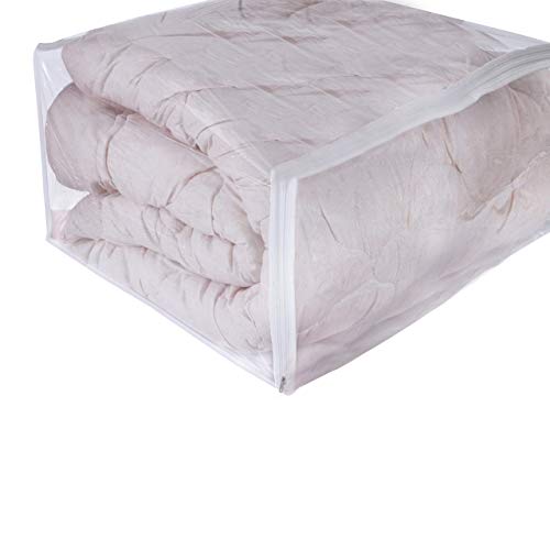 DiClavus Set of 3 Clear Vinyl Storage Bags with Zipper 24x20x11 Inch