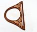 Ownstyle Hollow Out Carve Patterns Wood Purse Handle 2 Pcs