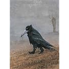 Krahe Rudi Hurzlmeier Black Raven Crow In Boots Fantasy Art Print Poster 19.75x27.5