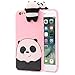IPhone 6/6s Case, Transer 3D Cartoon Animals Cute Bare Bears Soft Silicone Case Skin For IPhone 6/6s 4.7 Inch (Pink)