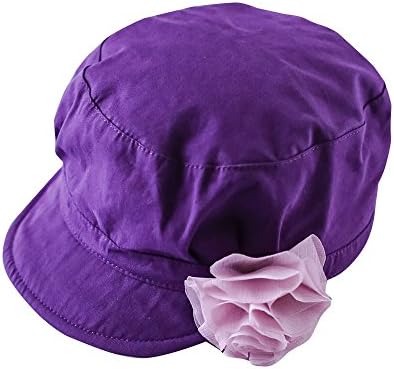 Toubaby Kid Girls Flower Sun Hat Baby Gilr's Beret Cap Purple 0-6t (4-6years old)