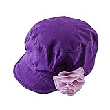 Toubaby Kid Girls Flower Sun Hat Baby Gilr's Beret Cap Purple 0-6t (4-6years old)