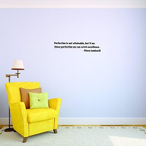 Vince Lombardi Quote- Perfection is not attainable 12"x30" | Vinyl Wall Decal