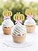 Little Pumpkin Baby Shower - Birthday - Gold Glitter Cupcake Toppers - Pink or Blue (Set of 12)