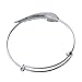 SENFAI Supernatural Protection Angel Wing Adjustable Love Bangles Women Girl Charm Bracelets Gifts (Silver)