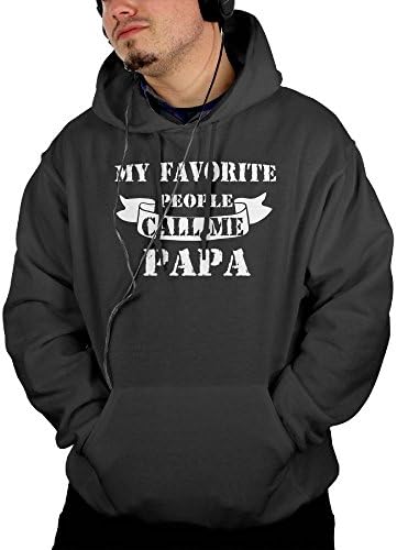 Huigvdhu My Favorite People Call Me Papa Grandpa Mens Hoodies XX-Large