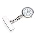 Top Plaza Nurse Fob Clip On Hanging Brooch Pocket Quartz Watch with Chain-White
