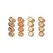 Crystal Hair Clips for Women Glitter Sparkly Round Hairgrip Duckbill Hair Barrettes Geometric Hair Pins Alligator Hair Accessories for Wedding(4 Pieces, Gray/Pink/White/Champagne)