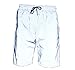 LZLRUN 3M Reflective Shorts Pant Men Fluorescent Trousers Casual Night Jogger(M) Grey