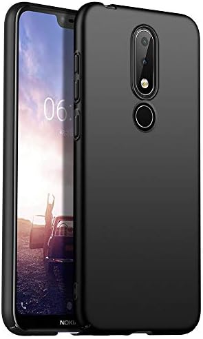 TVVT Compatible with Nokia 6.1 Plus Case, Ultra-Thin Ultra-Lightweight Matte Hard Cover Simple Stylish Anti-Scratch Shockproof Case Cover for Nokia 6.1 Plus - Black