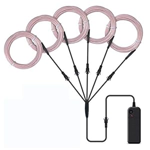 EL Wire, Songway 5 x 1 m draad neon lichtsnoer EL kabel lichtkabel neon draad lichtgevende strobing elektroluminescentie…