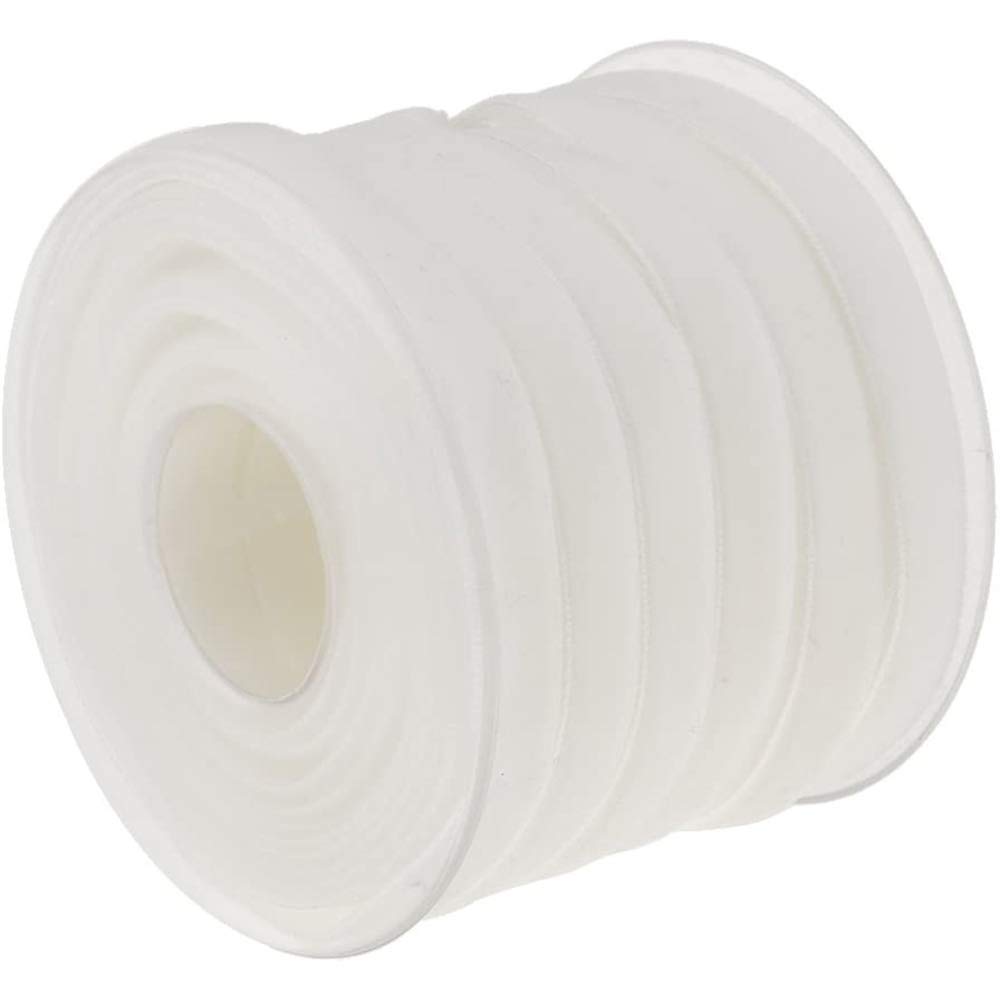 POFET 20 Yard 10mm Wide Velvet Ribbon Roll for Crafts Decoration - White