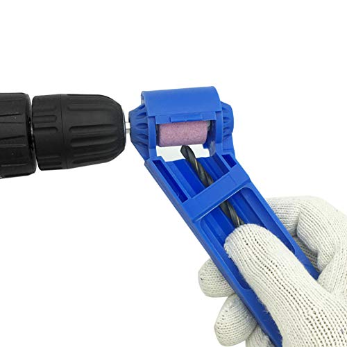 Drill Bit Grinder, Maserfaliw Grinding Wheel Drill Bit Sharpener Aluminum Oxide Portable Drilling Grinder Tool - Blue, Holiday Gifts, Home Essential Tools Supplies.