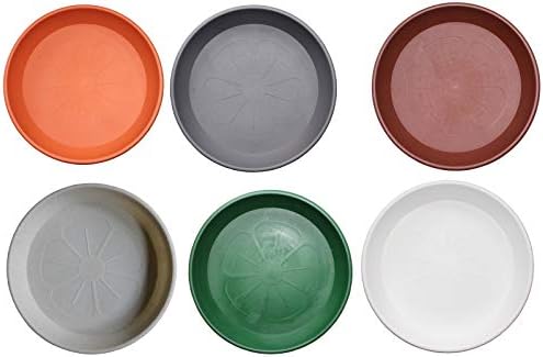 Home Garden Ornaments Plant Pot Saucers, Strong Drip Tray, Round Plastic Tray, Set of 10 (White, Diameter: 12.5cm) - Image 5