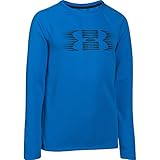 Under Armour Boys' Waffle Crew Top Blue Jet / Black Small