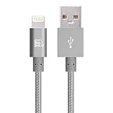 LAX Apple Certified [1 Year Warranty] iPhone Lightning Cable (4 FT Long) for iPhone 5 5S 6 6s 6S iPad Air iPad mini (Gray)