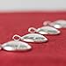 20 Sets Cabochon Pendant Tray Bezel with Round Circle Clear Glass Dome Tiles for Photo Charm by N'joy, 1-Inch (25mm), Bright Silver